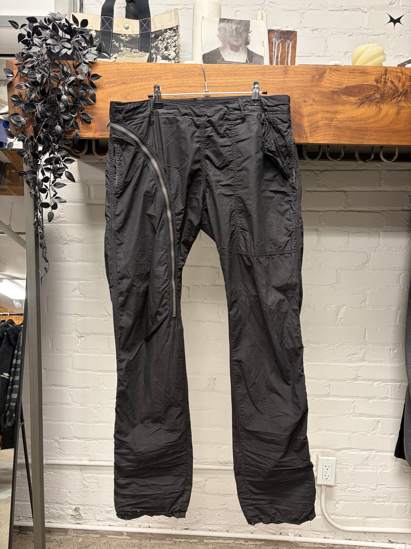 Rick Owens O&M Era Mainline ‘Aircut’ Black Slim Cut Pants