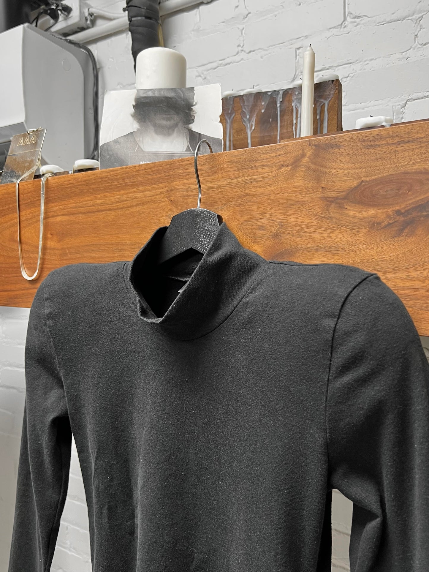 2023 Balenciaga ‘Padded Shoulder’ Mock Neck Long Sleeve Shirt