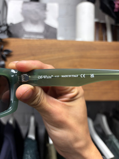 Off-White ‘Virgil’ Green ‘Arrows Logo’ Box Shaped Sunglasses