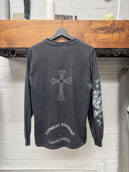 Vintage Chrome Hearts x Kyosuke Himuro Faded Black Long Sleeve Shirt