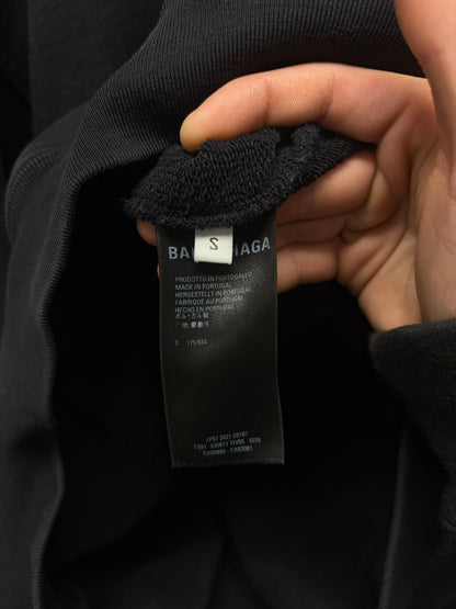 2021 Balenciaga ‘Simple Logo’ Black Oversized Hoodie