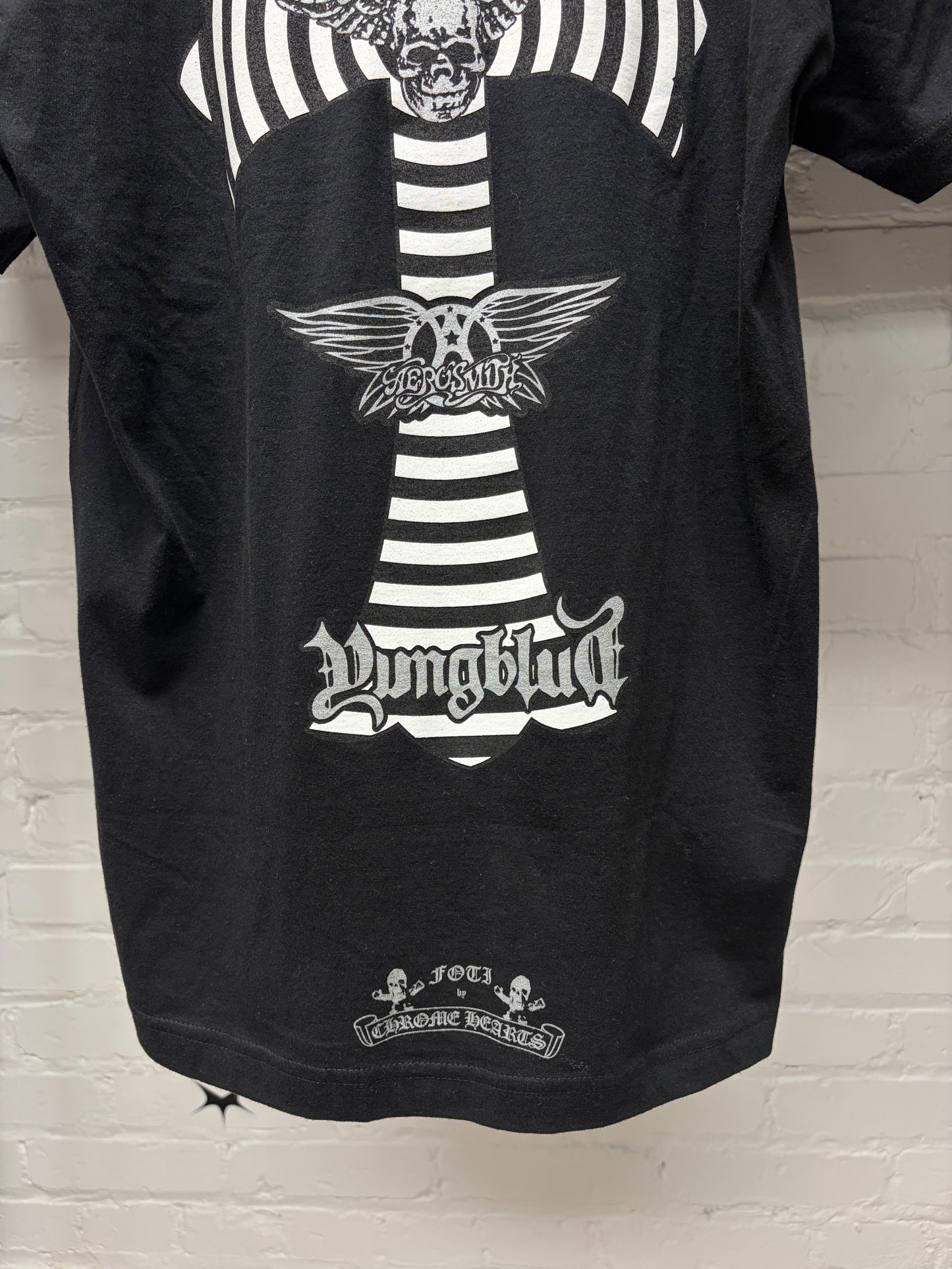 Chrome Hearts x Yungblud/Aerosmith Collaborative Cross Back Graphic T-Shirt