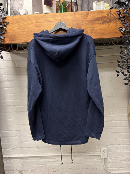 Helmut Lang ‘Lace Bondage’ Navy Blue Pullover Hoodie
