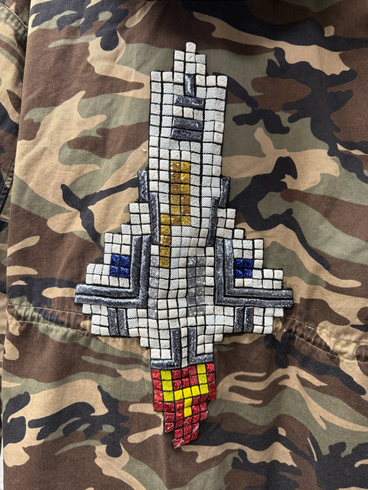 AW2015 Saint Laurent by Hedi Slimane ‘Rocket Ship’ Patched Military Jacket