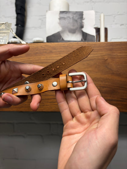 Yohji Realistic ‘Eye Design’ Brown Leather Bolo Tie