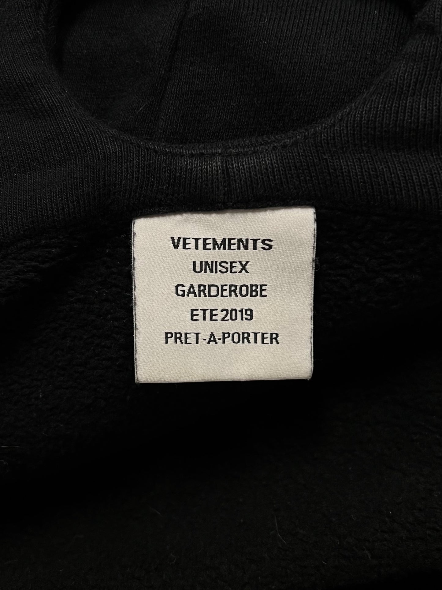 SS2019 Vetements ‘Russian Idol’ Gimp Zip Up Hoodie
