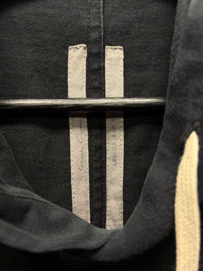 AW2015 Rick Owens ‘Sphinx’ Black Drawstring Cotton Hoodie