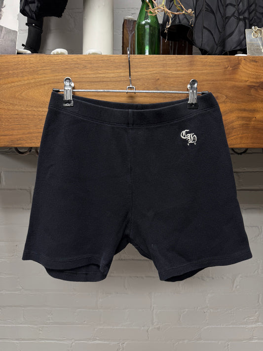 Chrome Hearts Black ‘CH Embroidered Logo Thermal Cotton Shorts