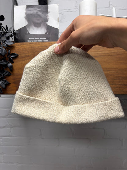 Chrome Hearts Leopard Cross Patch/Rhodium Hardware Cream Beanie