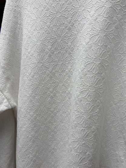 Chrome Hearts Towel Jacquard Plus Cross White Pullover Crewneck