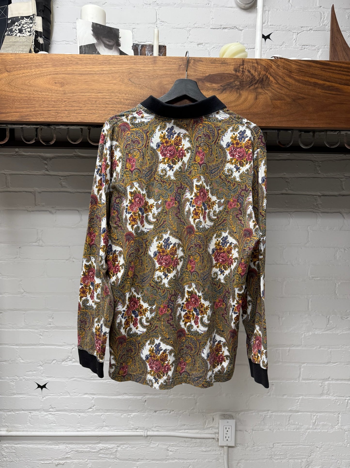 AW17 Supreme Floral Paisley Long Sleeve Polo