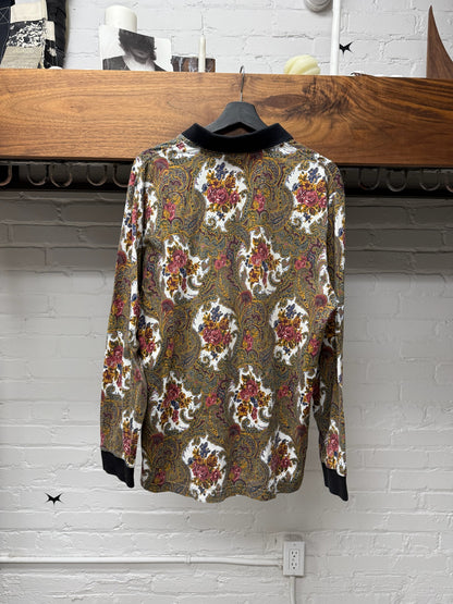 AW17 Supreme Floral Paisley Long Sleeve Polo