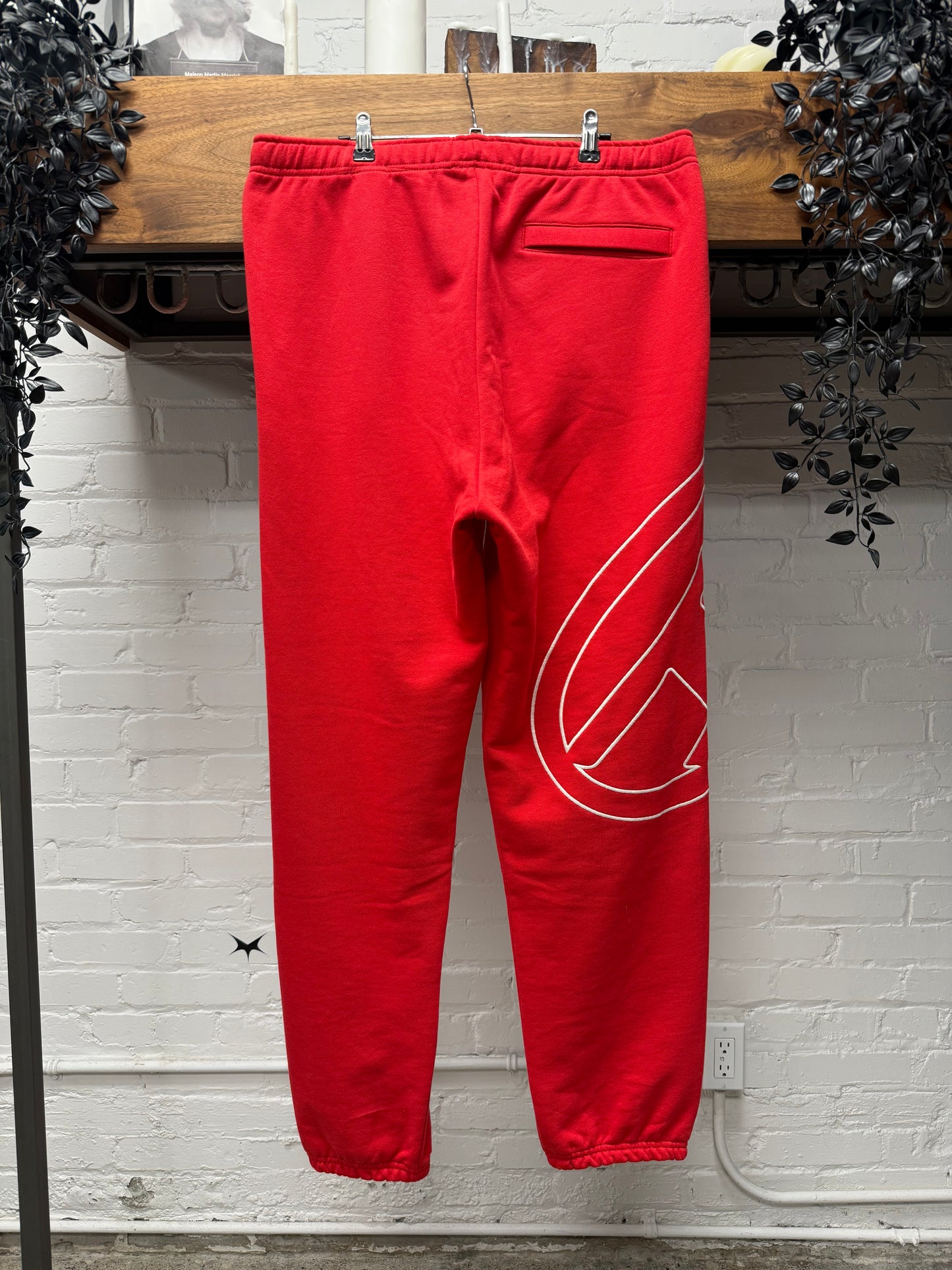 Diesel D-Logo Red/White Drawstring Sweatpants