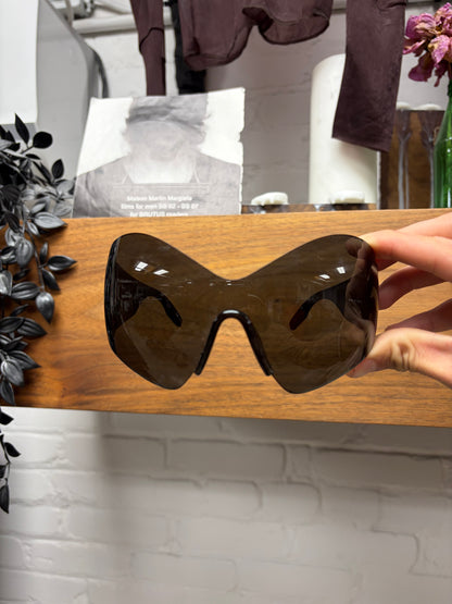 Balenciaga ‘Mask Butterfly’ Black Wraparound Sunglasses