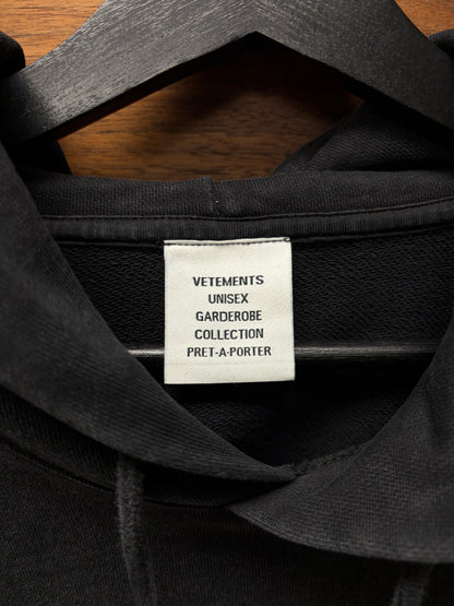 2024 Vetements ‘Sex’ Oversized Stone Wash Grey Pullover Hoodie