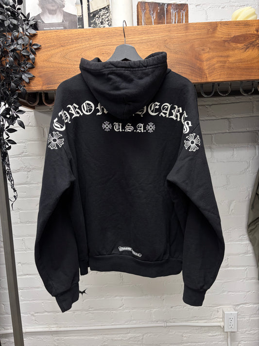 Chrome Hearts ‘T-Bar’ Logo Black Pullover Hoodie