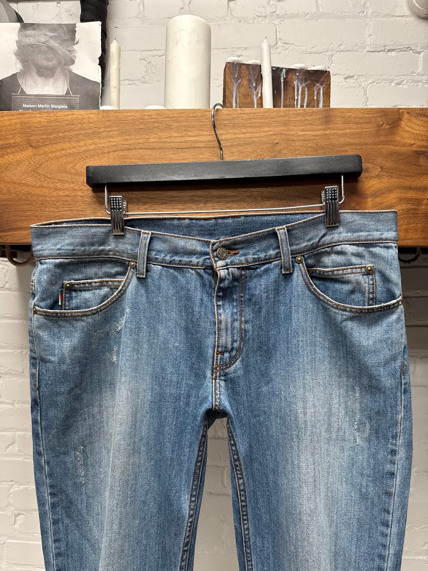 2000s Gucci ‘Washed Blue’ Low Rise Flared Leg Denim