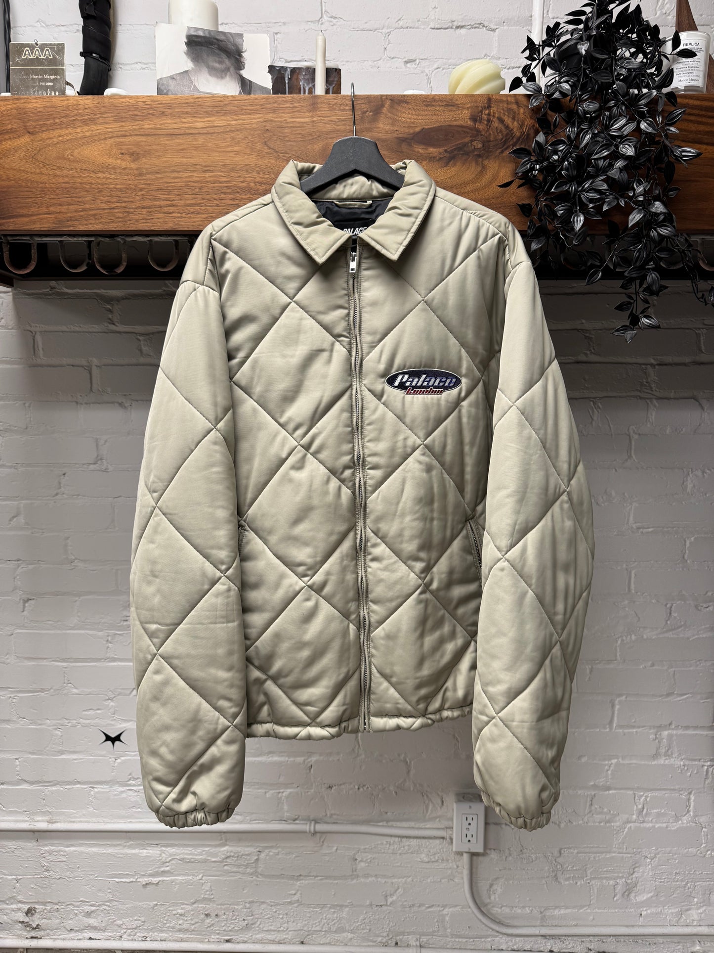 AW2021 Palace ‘Stone’ Collared ‘Puffa’ Zip-Up Work Jacket