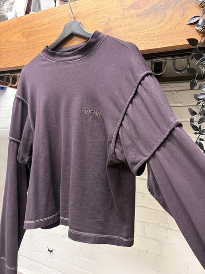 Helmut Lang ‘Vienna’ Layered Long Sleeve Top with Arm Cutouts