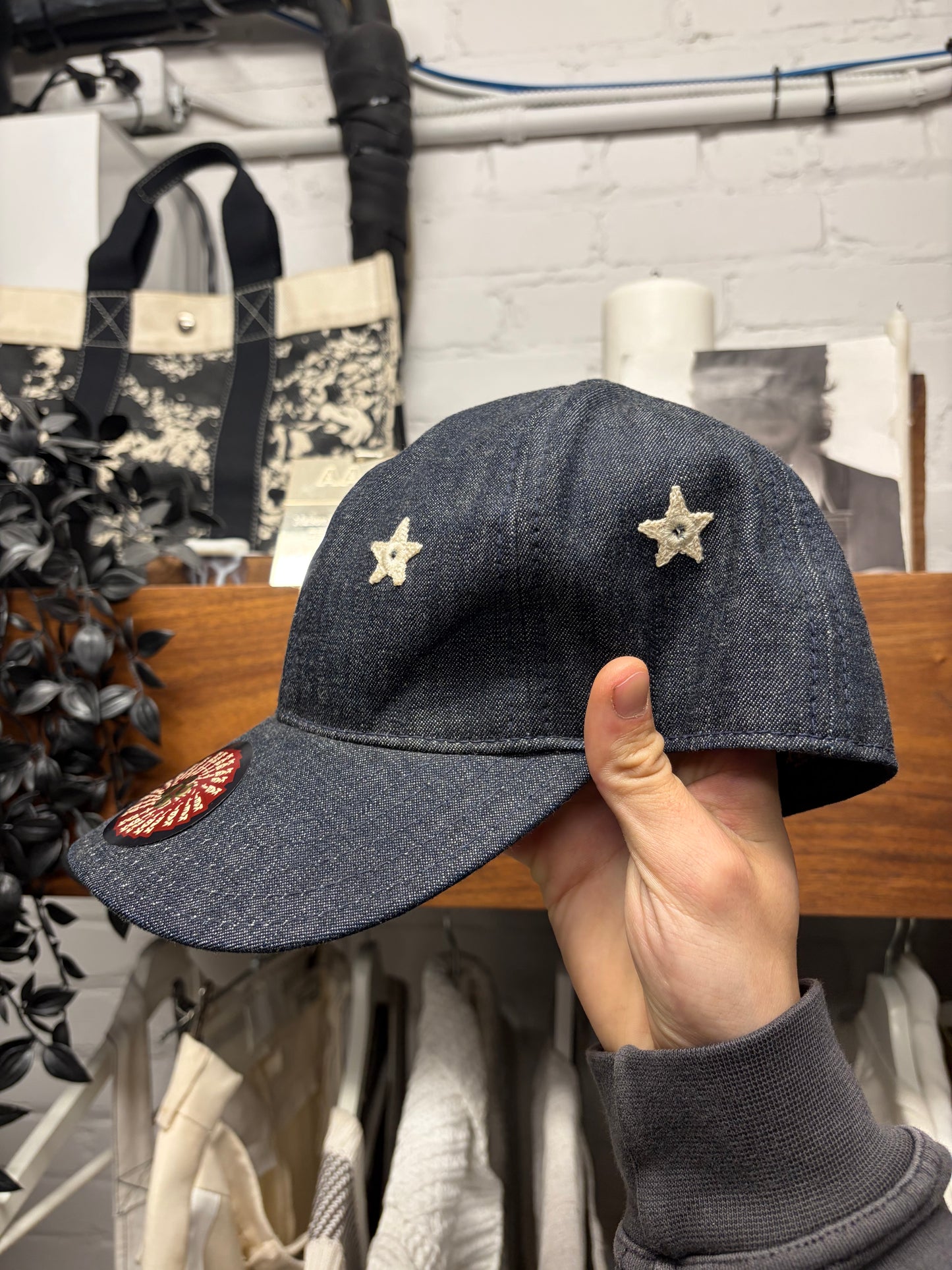 Kapital 10.5oz ‘Star’ Raw Blue Denim Fitted Hat