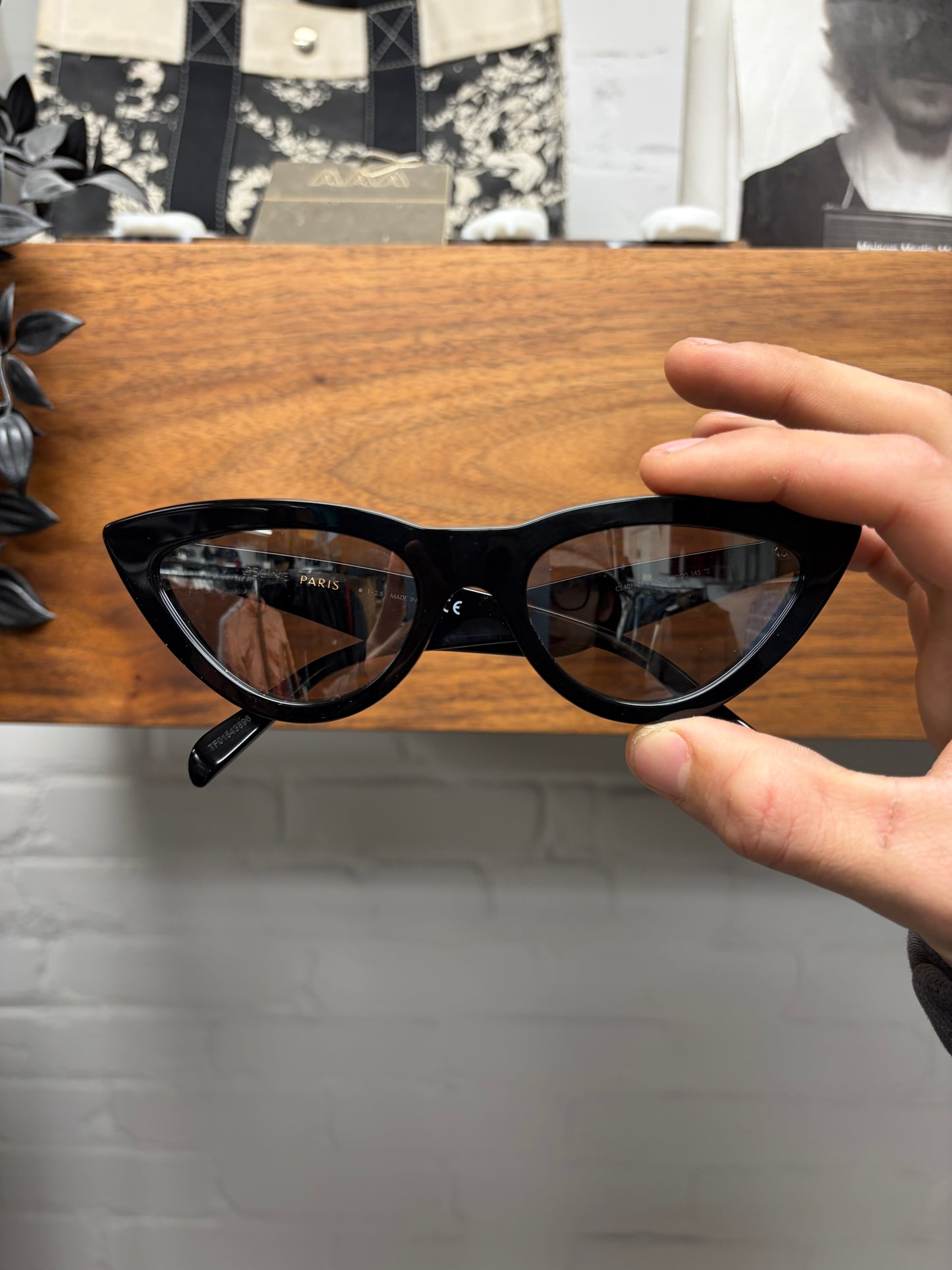 Celine ‘CL4019IN’ Cat Eye Black Sunglasses