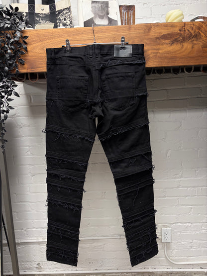 Diesel Black Gold ‘Hagi’ Raw Hem Distressed Black Skinny Jeans