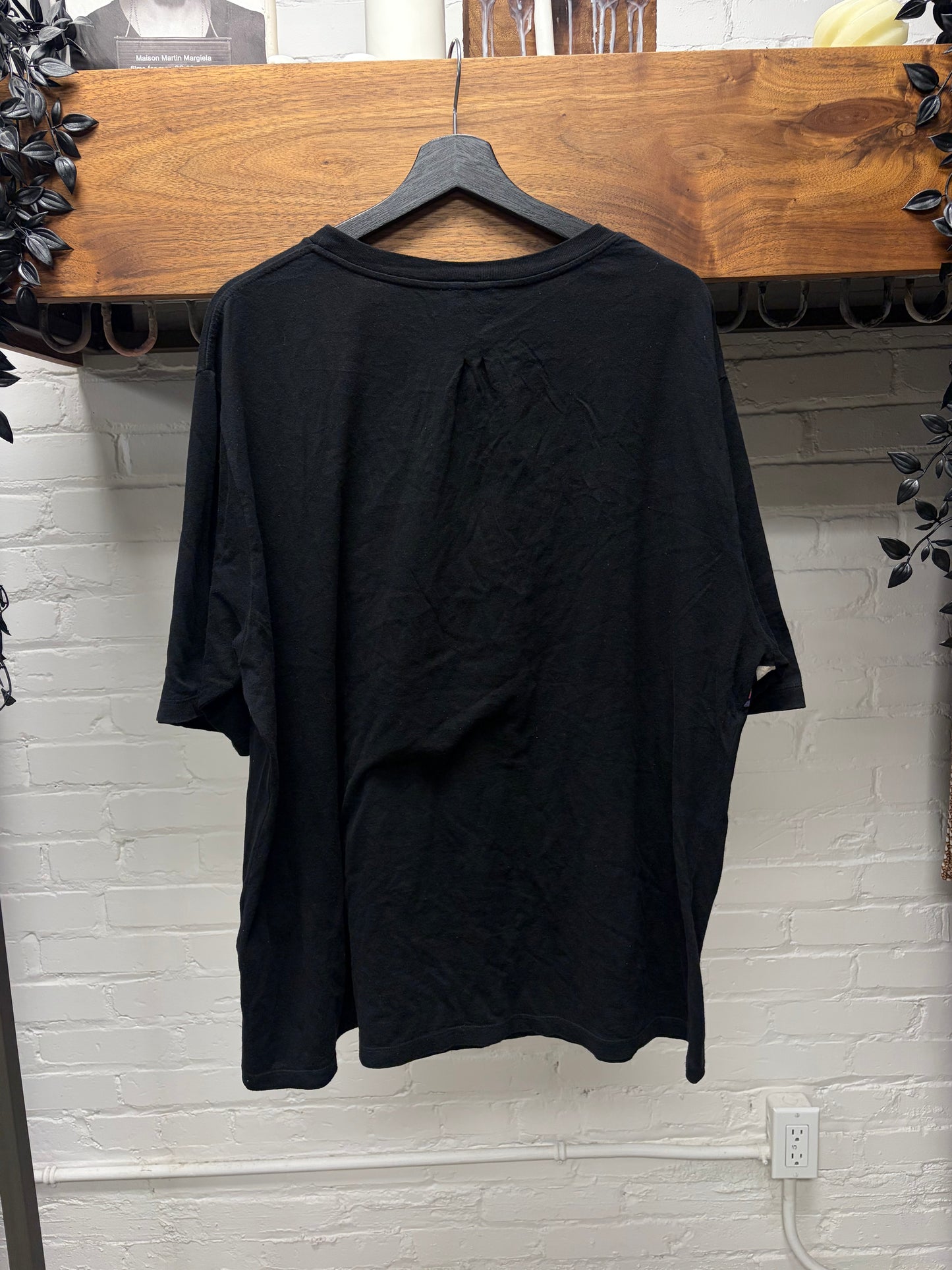 SS2016 Saint Laurent ‘Surf Sound’ T-Rex Striped Black Graphic T-Shirt