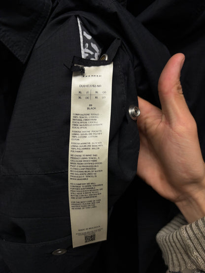Rick Owens DRKSHDW Black Ripstop Button Snap ‘Coaches’ Jacket