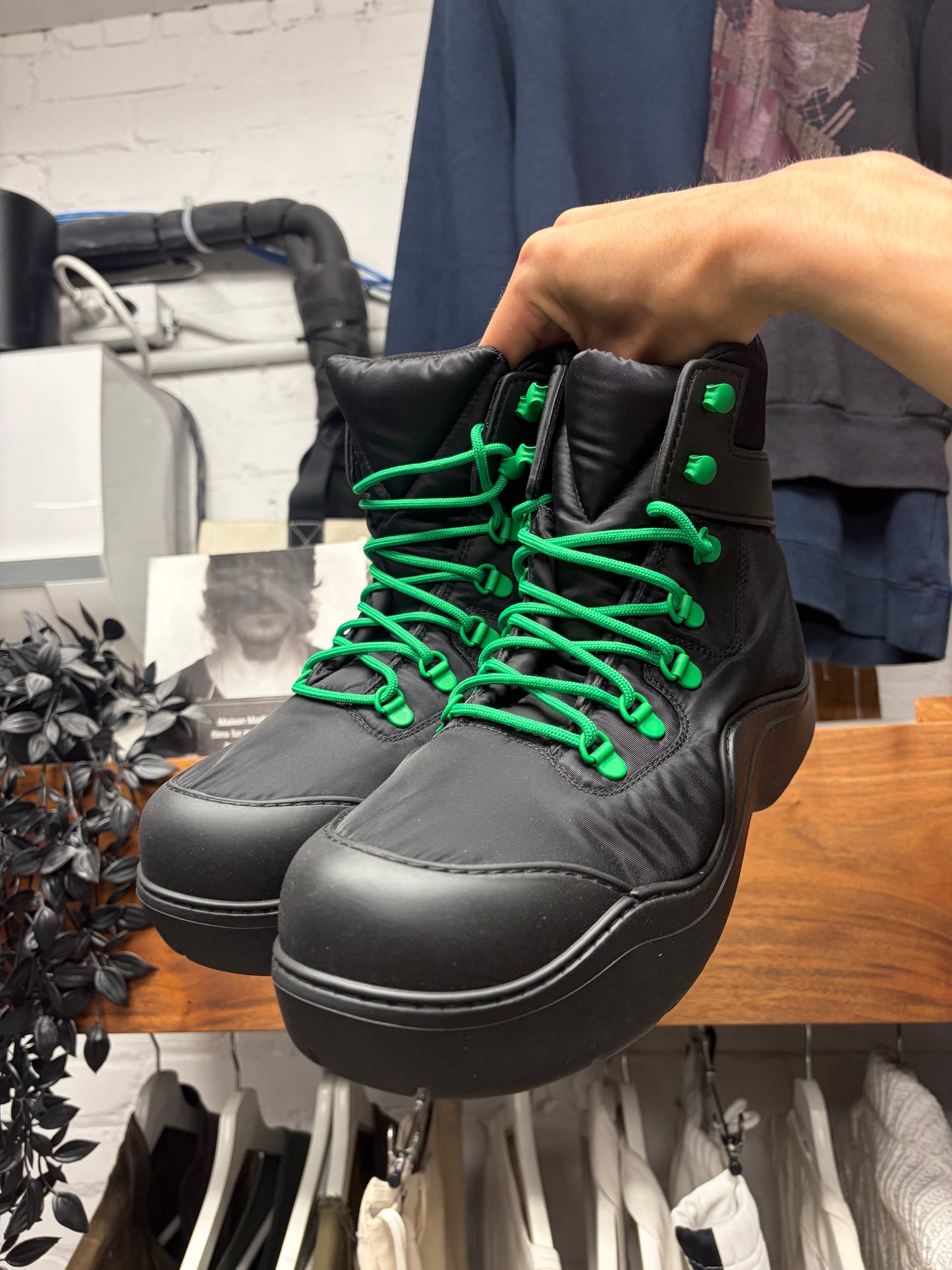 Bottega Veneta ‘Puddle Bomber’ Black Combat Boots