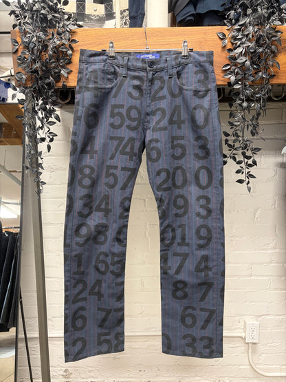 SS2003 Junya Watanabe ‘Numbers’ Plaid Full Print Pants