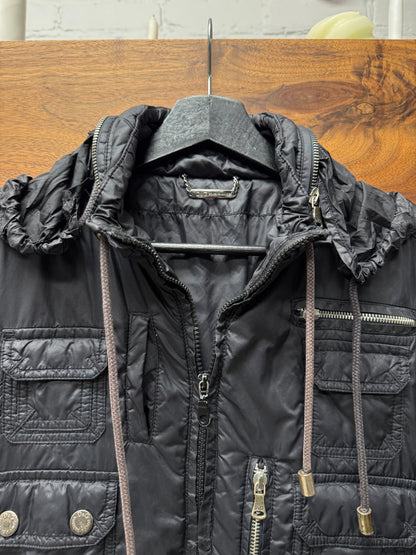 Dolce & Gabbana Down Filled Packable Hood Cargo Jacket