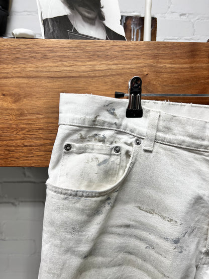 Vintage Helmut Lang ‘Painter’ White Bootcut Denim