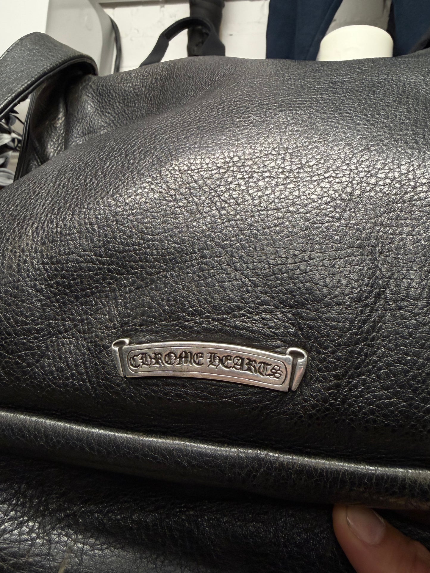 Chrome Hearts ‘Gunslinger’ Black Leather Crossbody Bag