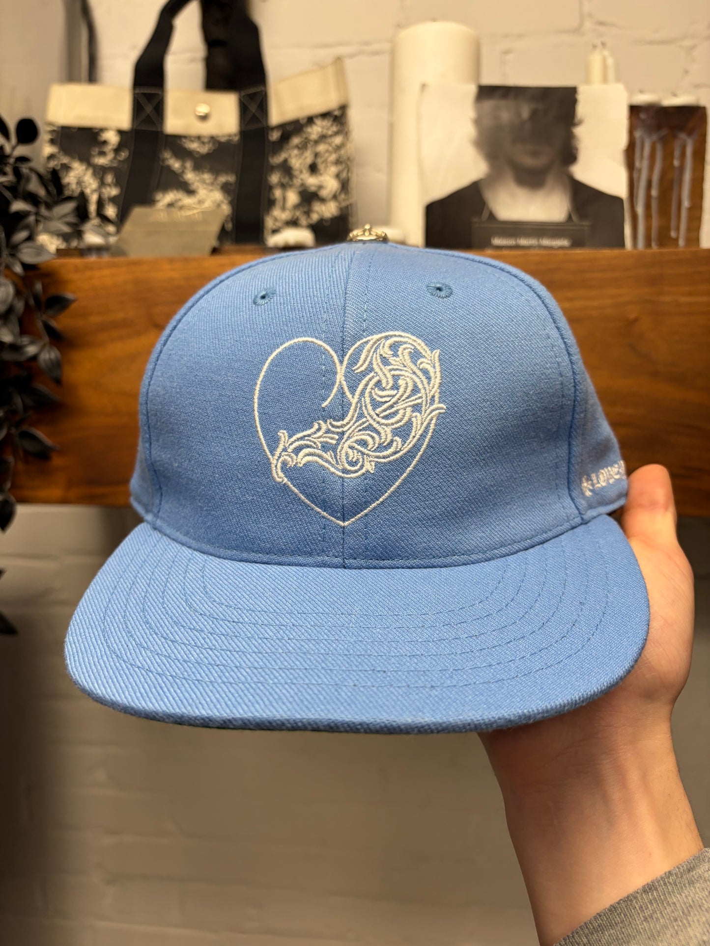 Chrome Hearts ‘Love You’ Vine Heart Blue Fitted Hat
