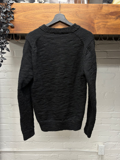 2023 Comme Des Garçons Homme Deux Black Wool Cardigan