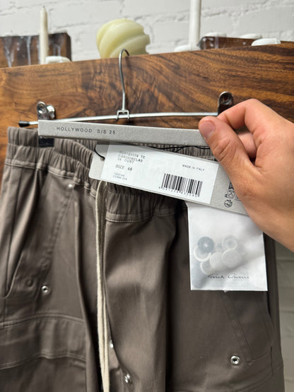 SS2025 Rick Owens ‘Hollywood’ Cargobela Dust Brown Cargo Pants