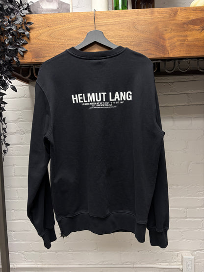 Helmut Lang ‘Plus Cross’ Black/White Back Logo Sweatshirt