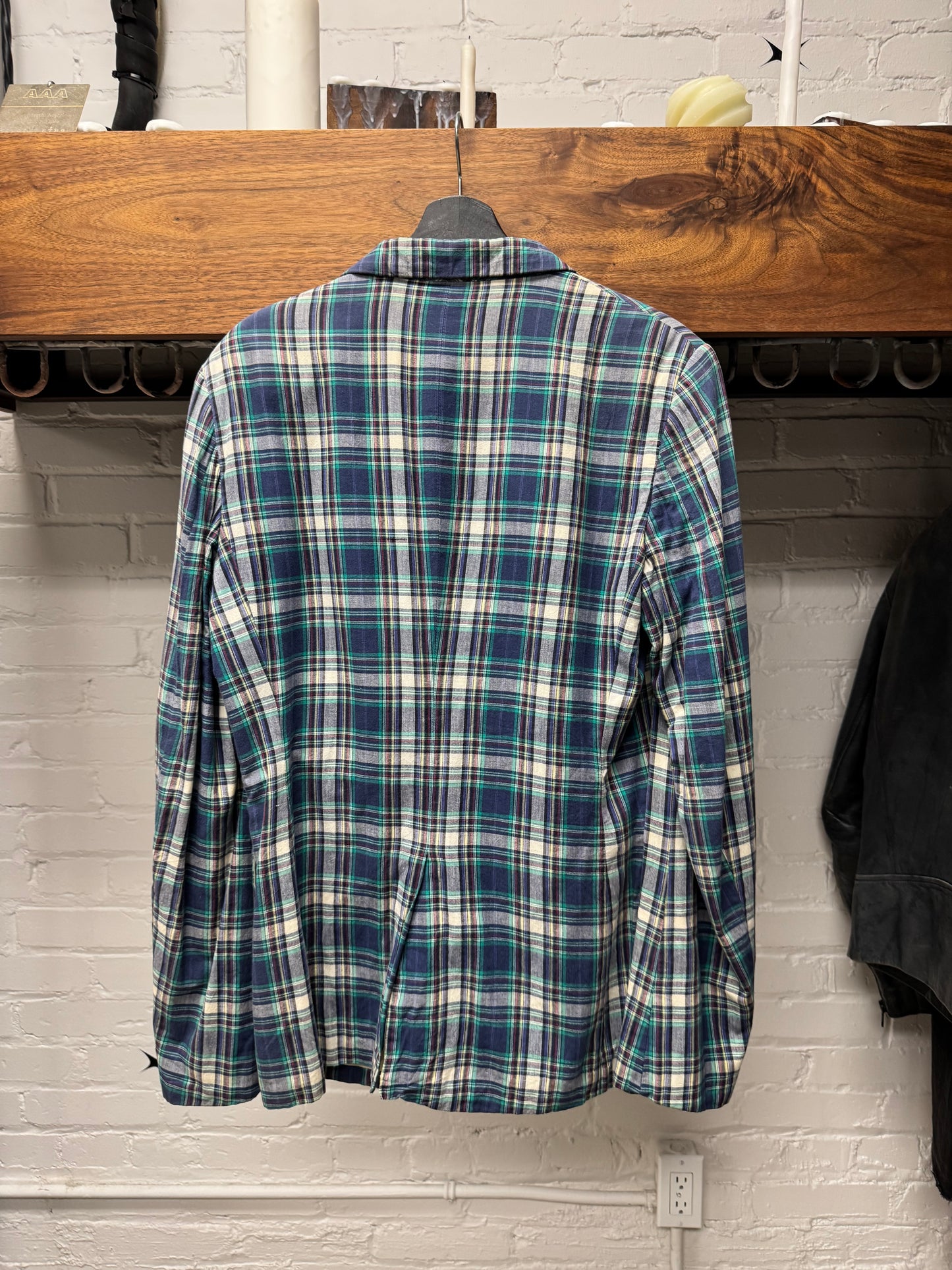 Comme Des Garçons Homme Tartan Plaid Cotton Blazer
