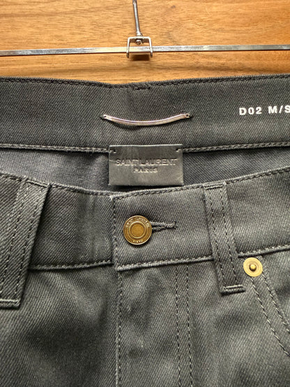2021 Saint Laurent D02 Black Unaltered Skinny Jeans