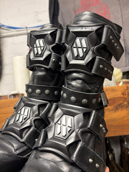 Vetements x New Rock ‘Gamer’ Platform Black Leather High Top Boots