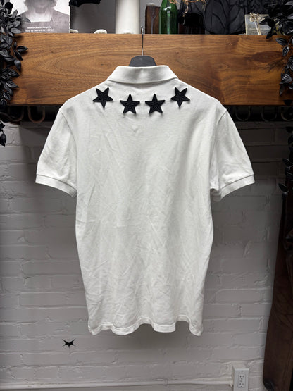 Givenchy ‘Star Patch’ White/Black Embroidered Cotton Polo