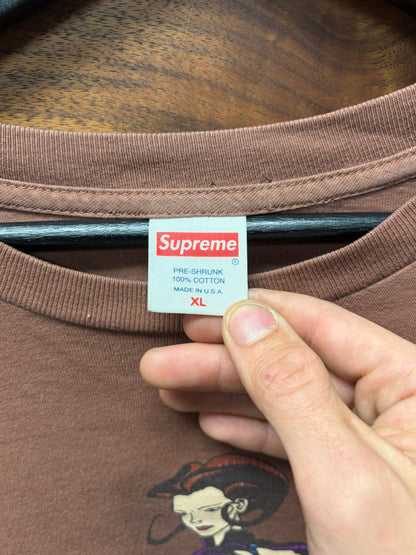 SS2022 Supreme x Aeon Flux Brown Long Sleeve Shirt