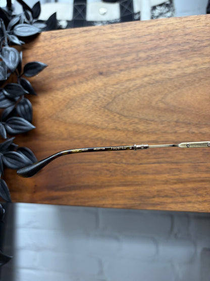 Chrome Hearts ‘Frosted’ 18K Gold Half Rim Glasses Frames