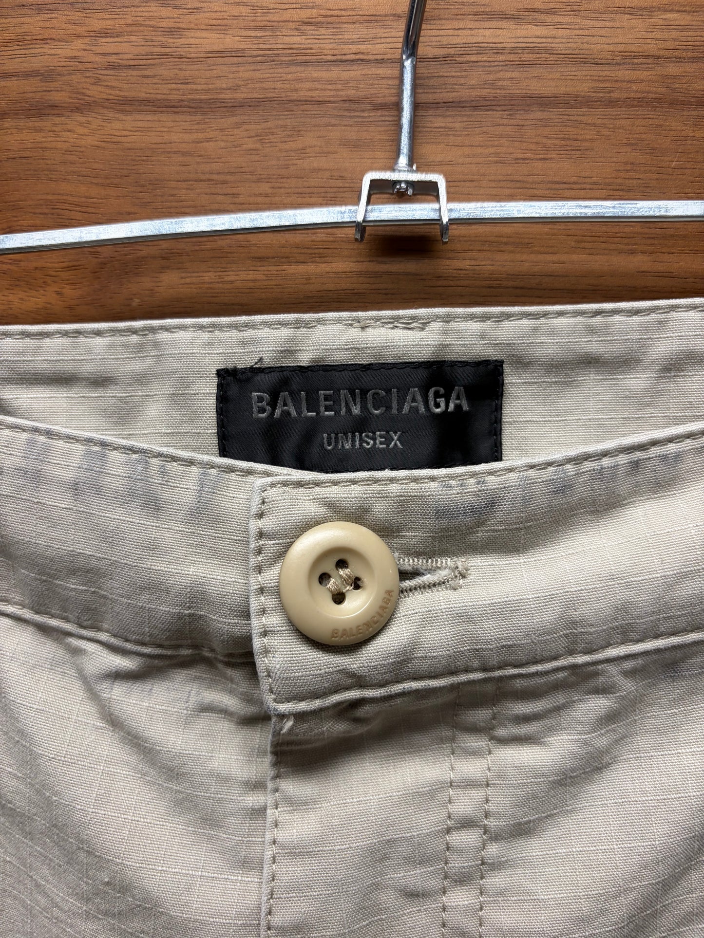 2023 Balenciaga Grey Ripstop ‘Convertible’ Flared Leg Cargo Pants