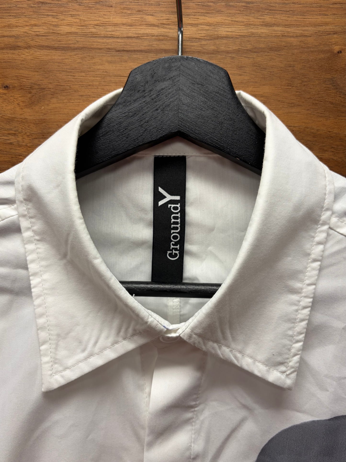 Yohji Yamamoto Ground Y ‘Evangelion’ Neon Genesis White Button Up Shirt