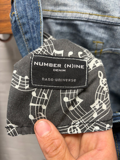 Number Nine Darted Blue ‘Music Note’ Skinny Jeans