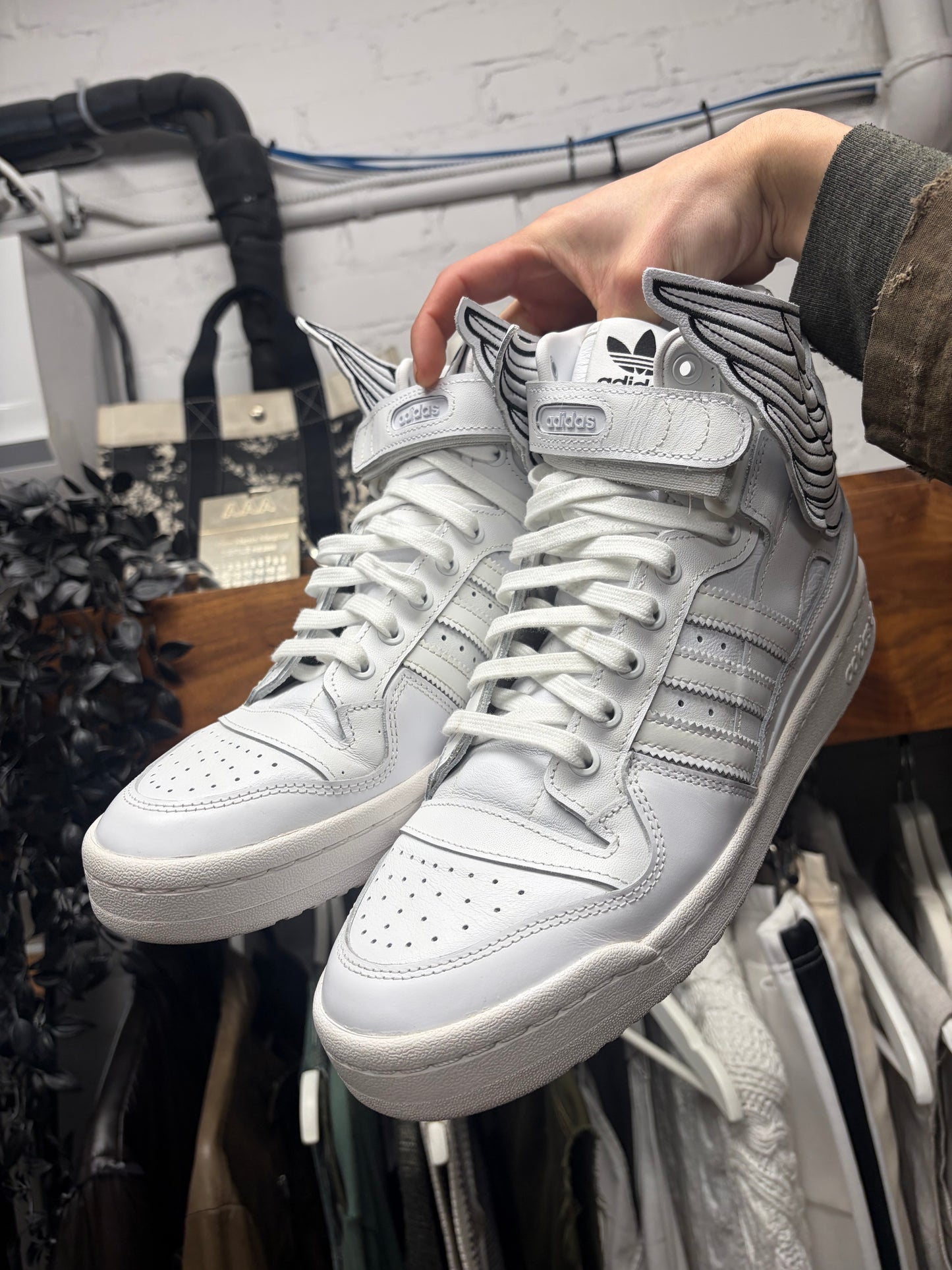 Jeremy Scott x Adidas ‘Wings 4.0’ Forum High Top Sneakers