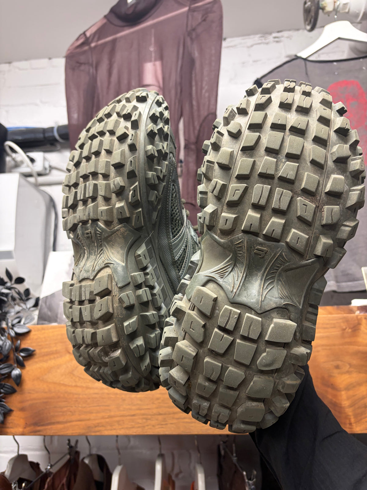 Balenciaga ‘Defender’ Military Green Low Top Sneakers