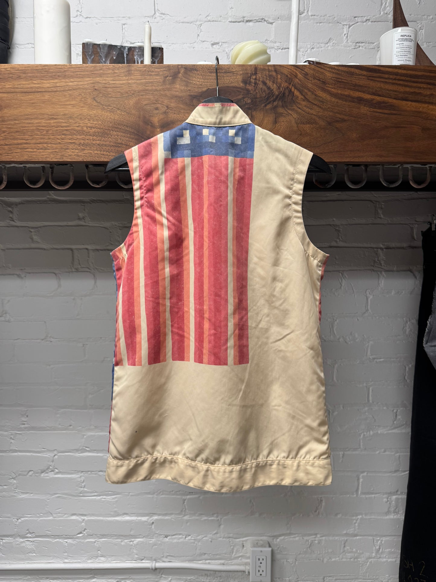 Beauty:Beast ‘Pixelated Americana’ Zip-Up Vest