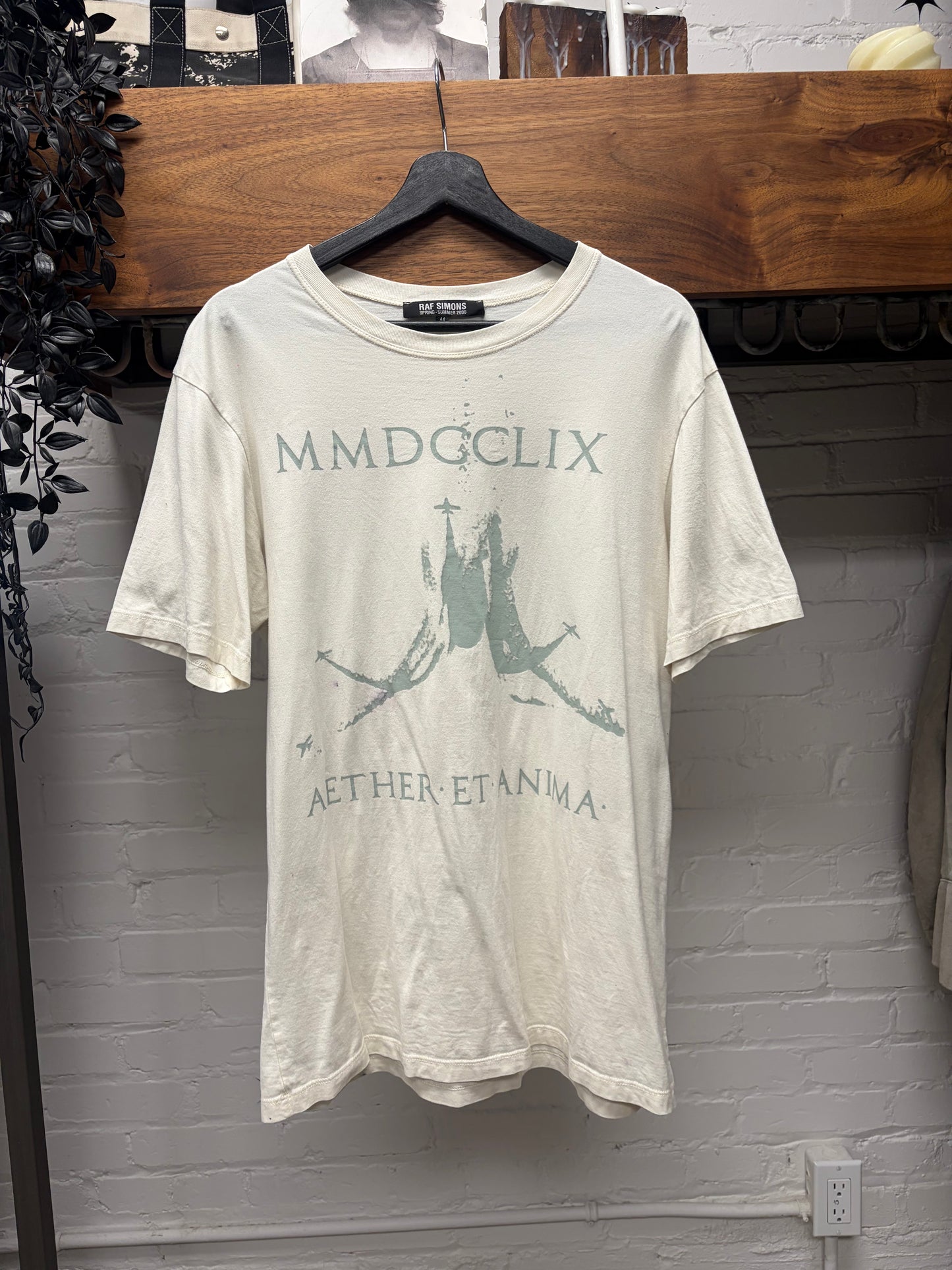 SS2006 Raf Simons ‘Aether Et Antima’ White Graphic T-Shirt